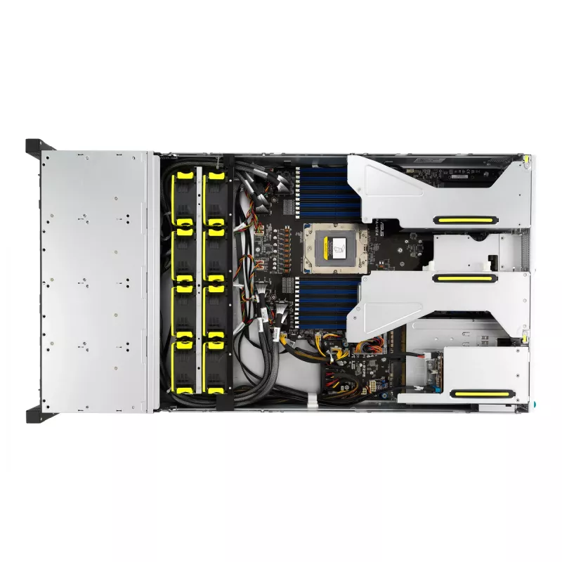 ASUS RS521A-E12-RS24U Socket SP5 Rack (2U) Melns, Silver
