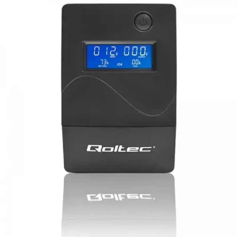 Nepārtrauktās barošanas avots Qoltec Monolith 0,85 kVA 480 W 2 maiņstrāvas kontaktligzdas