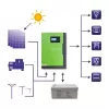 Qoltec 53886 autonomais hibrīdais saules invertors, 3,5 kW, 100 A MPPT, 24 V, tīrs sinuss