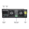 Qoltec 53886 autonomais hibrīdais saules invertors, 3,5 kW, 100 A MPPT, 24 V, tīrs sinuss