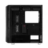 PC korpuss MODECOM AMIRANI ARGB Midi Tower, melns, rūdīts stikls, 2x200 mm priekšējie + 1x120 mm aizmugurējie ventilatori, USB-A 2x, USB-C 1x, atbalsta ATX/ITX, GPU līdz 35 cm