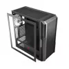 PC korpuss MODECOM AMIRANI ARGB Midi Tower, melns, rūdīts stikls, 2x200 mm priekšējie + 1x120 mm aizmugurējie ventilatori, USB-A 2x, USB-C 1x, atbalsta ATX/ITX, GPU līdz 35 cm