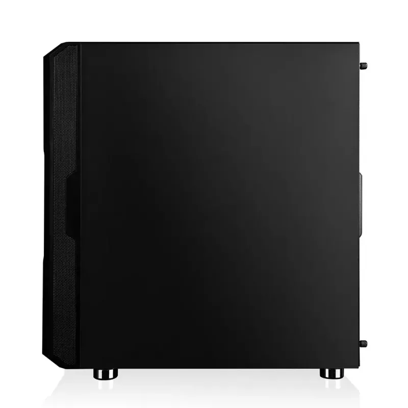 PC korpuss MODECOM AMIRANI ARGB Midi Tower, melns, rūdīts stikls, 2x200 mm priekšējie + 1x120 mm aizmugurējie ventilatori, USB-A 2x, USB-C 1x, atbalsta ATX/ITX, GPU līdz 35 cm