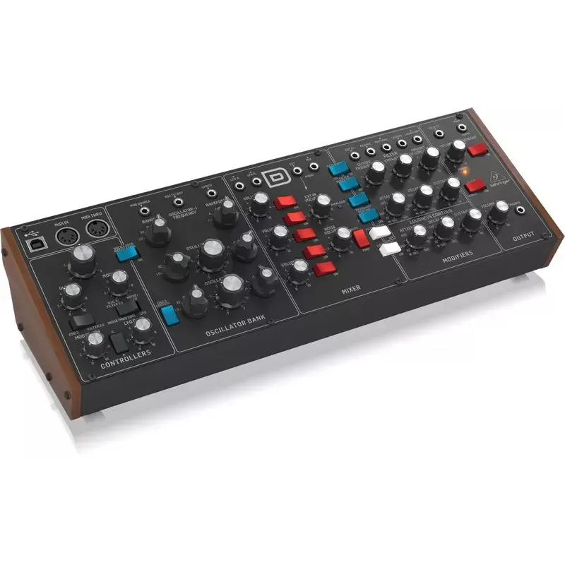 Sintezators Behringer Model D Melns Korpuss melns Barošanas avots DC AC