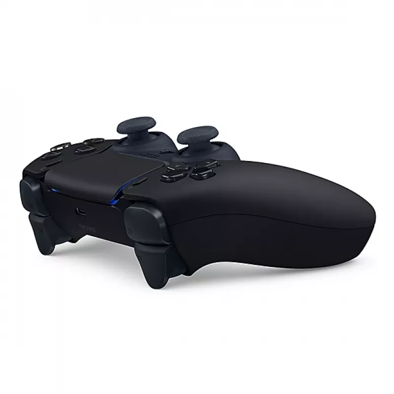 Gamepad Sony DualSense V2 Melns — Bezvadu/Bluetooth 5.1 un USB-C, iebūvēts akumulators, taustes atgriezeniskā saite, žiroskops, skārienpaliktnis, austiņu ligzda