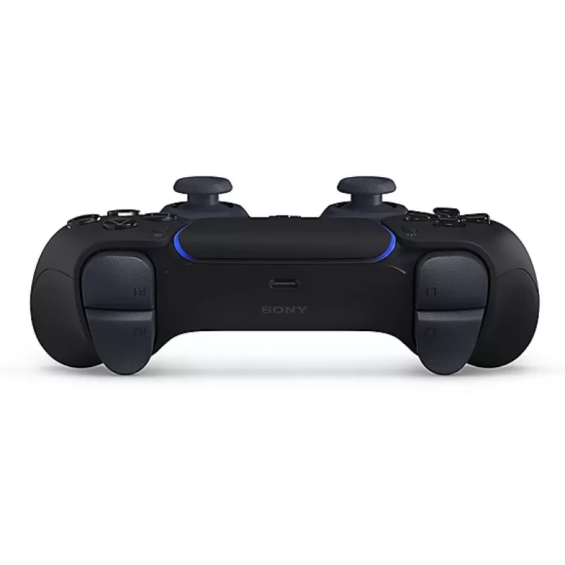 Gamepad Sony DualSense V2 Melns — Bezvadu/Bluetooth 5.1 un USB-C, iebūvēts akumulators, taustes atgriezeniskā saite, žiroskops, skārienpaliktnis, austiņu ligzda
