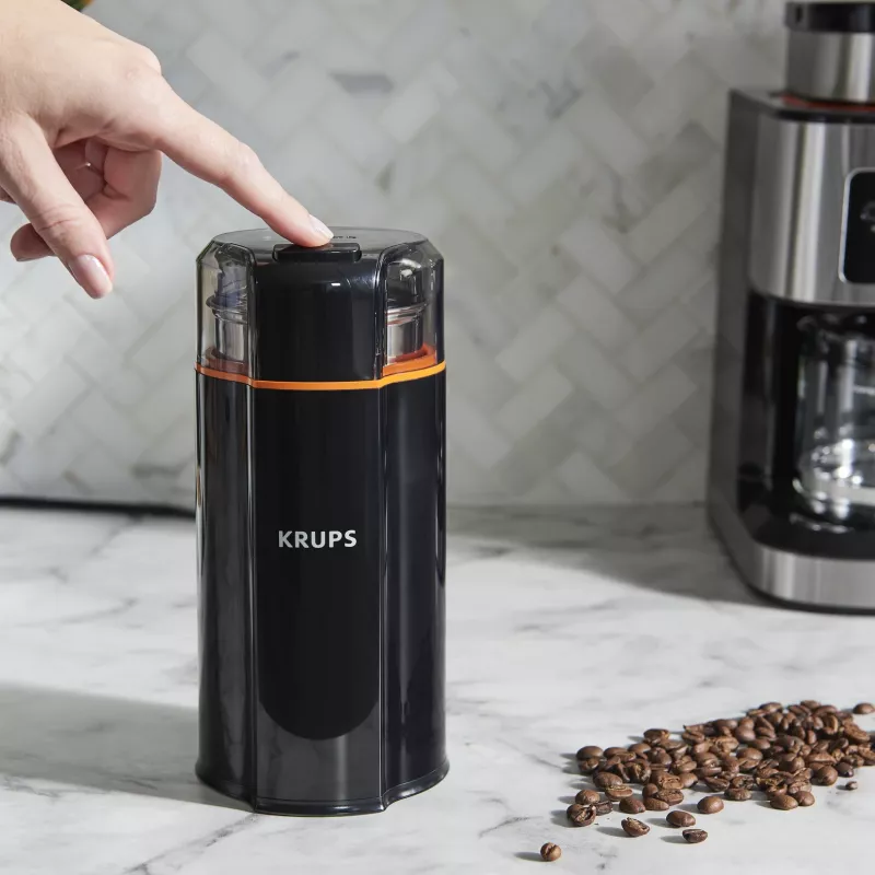 Asmeņu kafijas dzirnaviņas Krups Silent Vortex GX3328 175 W melnas 90 g ietilpība