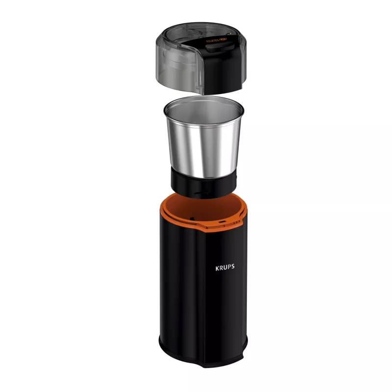 Asmeņu kafijas dzirnaviņas Krups Silent Vortex GX3328 175 W melnas 90 g ietilpība
