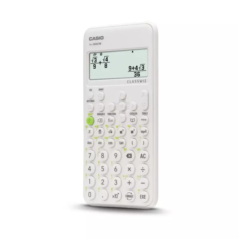 Zinātniskais kalkulators CASIO ClassWiz FX-350EX Pocket — 16 ciparu, 2 rindu displejs, ar baterijām, pelēks, kabatas izmērs