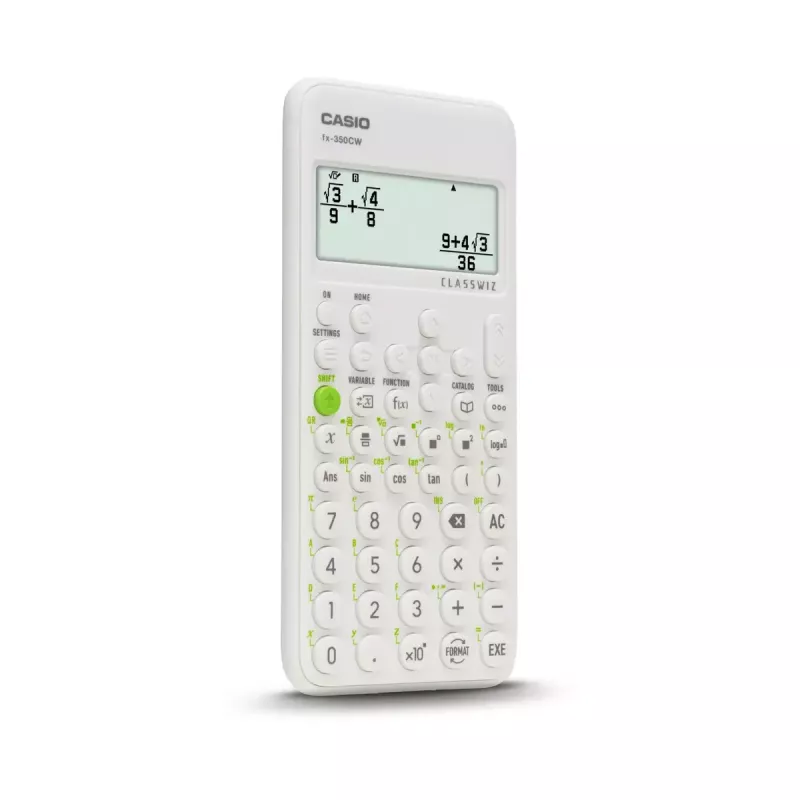 Zinātniskais kalkulators CASIO ClassWiz FX-350EX Pocket — 16 ciparu, 2 rindu displejs, ar baterijām, pelēks, kabatas izmērs
