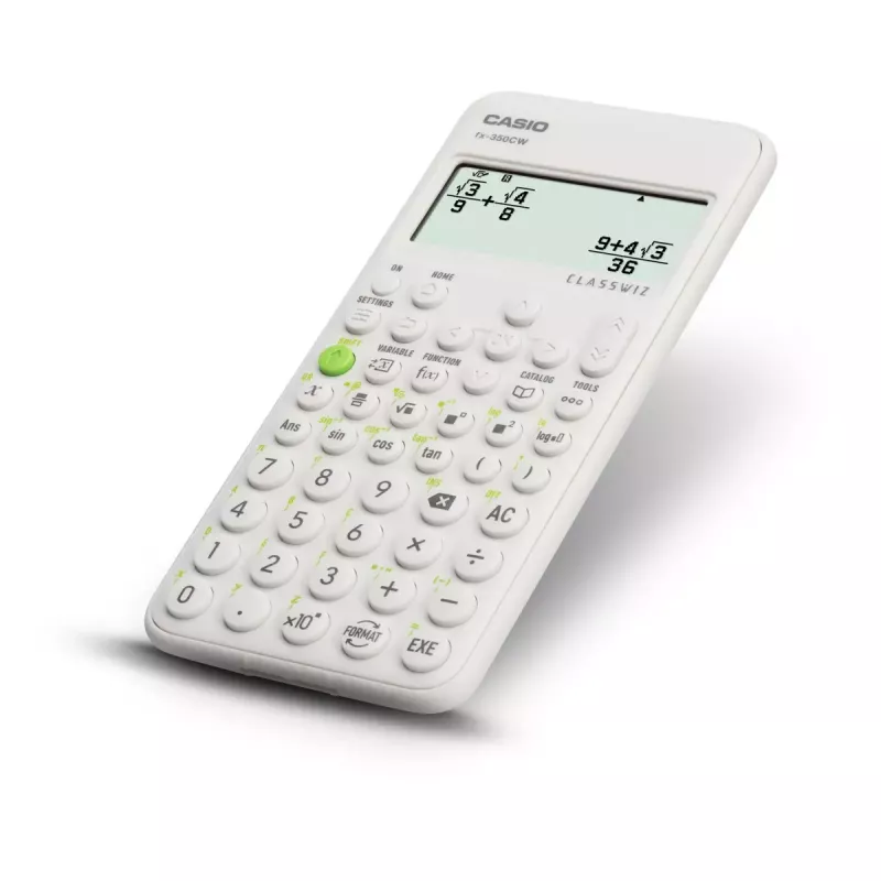 Zinātniskais kalkulators CASIO ClassWiz FX-350EX Pocket — 16 ciparu, 2 rindu displejs, ar baterijām, pelēks, kabatas izmērs