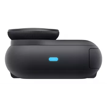 Sporta darbības kamera Insta360 GO Ultra Standard Melns — 4K Ultra HD 3840×2880, 1/1,28 collu sensors, 240 kadri/s, Wi‑Fi, iebūvēts displejs, MicroSD, 52,9 g