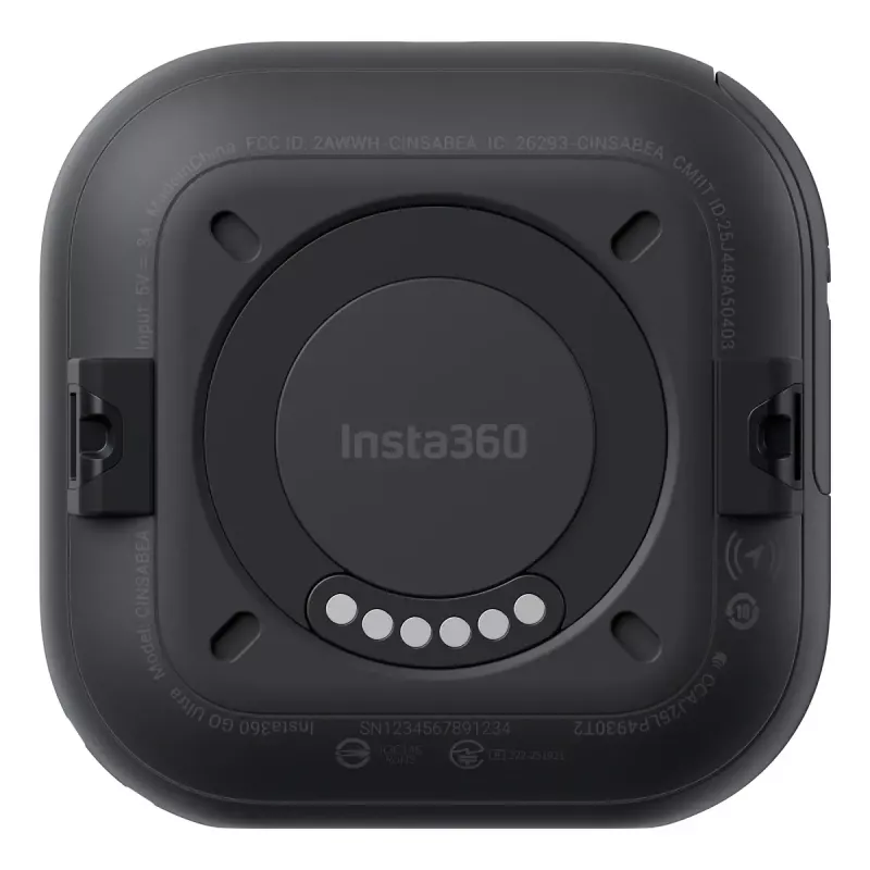 Sporta darbības kamera Insta360 GO Ultra Standard Melns — 4K Ultra HD 3840×2880, 1/1,28 collu sensors, 240 kadri/s, Wi‑Fi, iebūvēts displejs, MicroSD, 52,9 g