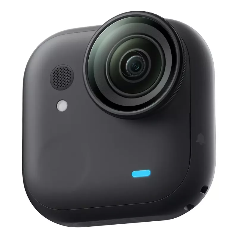 Sporta darbības kamera Insta360 GO Ultra Standard Melns — 4K Ultra HD 3840×2880, 1/1,28 collu sensors, 240 kadri/s, Wi‑Fi, iebūvēts displejs, MicroSD, 52,9 g