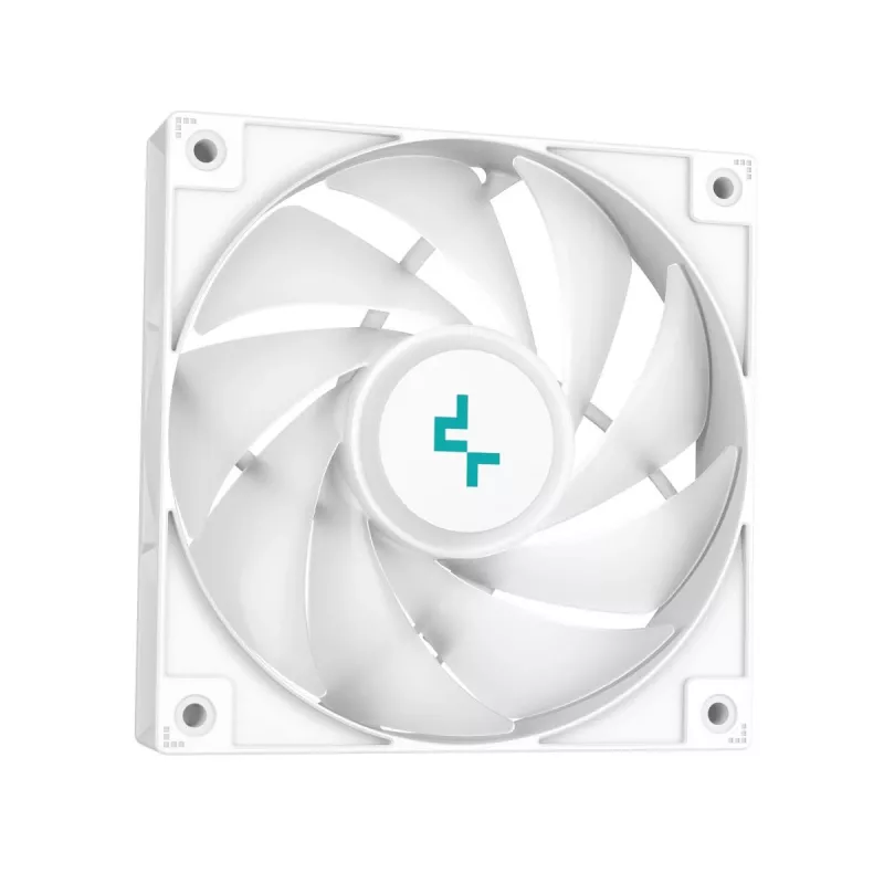 Viss vienā šķidruma dzesētājs DeepCool LS520 SE WH — 240 mm radiators, 2x 120 mm PWM ventilatori, balts, vara pamatne
