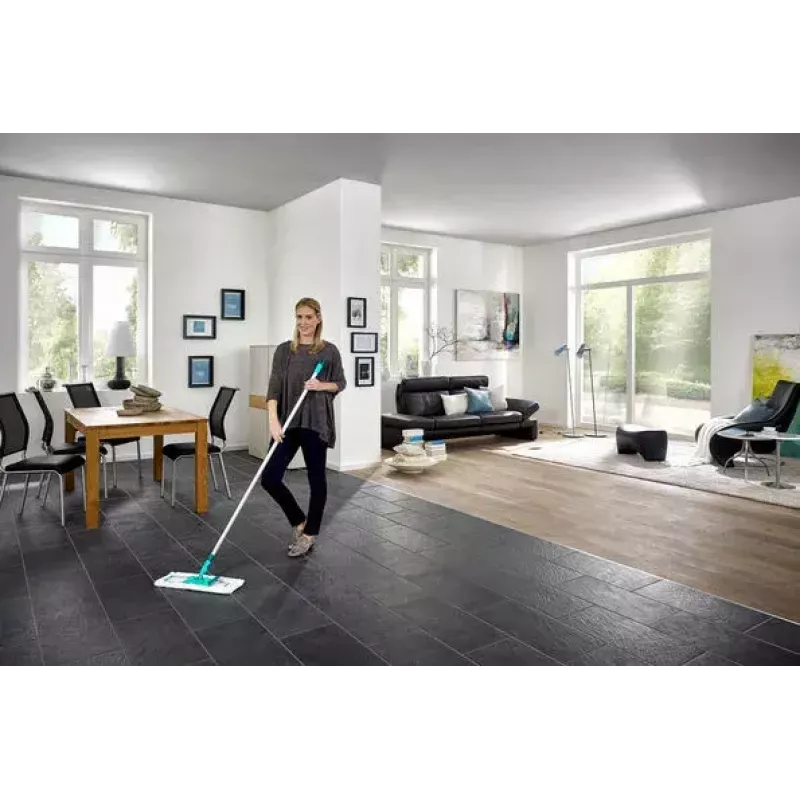 Mop Leifheit 55045 Wet Microfiber — plakans mitrais mops ar mikrošķiedras galviņu grīdu tīrīšanai