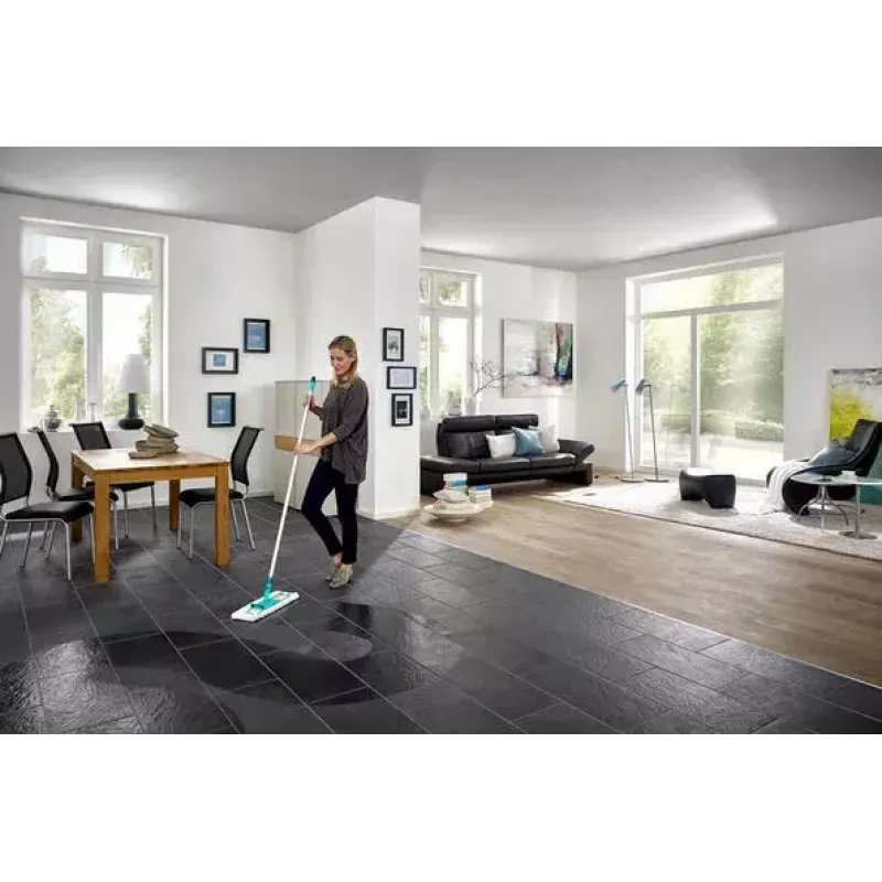 Mop Leifheit 55045 Wet Microfiber — plakans mitrais mops ar mikrošķiedras galviņu grīdu tīrīšanai