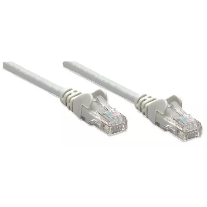 komutācijas kabelis INTELLINET Cat5e U/UTP 3 m, pelēks, CCA, RJ-45–RJ-45, 350 MHz