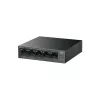 Nepārvaldīts slēdzis TP‑LINK LS105P, 5x Fast Ethernet (10/100) porti, 4x PoE porti, 1 Gbit/s komutācijas jauda, bez ventilatora, melns