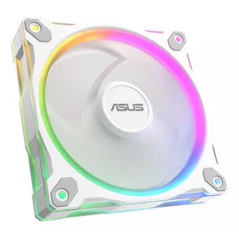 Ventilators ASUS Prime MR120 ARGB balta 120 mm slīdgultņu korpusa ventilators