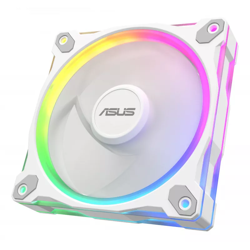 Ventilators ASUS Prime MR120 ARGB balta 120 mm slīdgultņu korpusa ventilators
