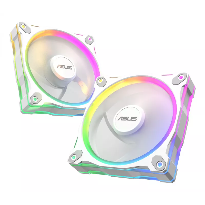Ventilators ASUS Prime MR120 ARGB balta 120 mm slīdgultņu korpusa ventilators