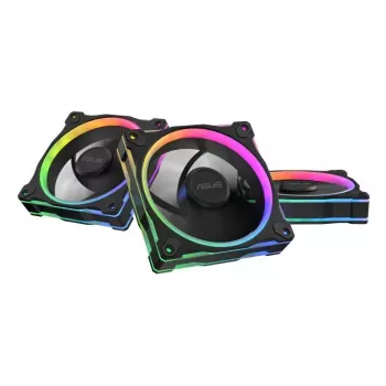 Ventilators ASUS Prime MR120 ARGB melns 120 mm slīdgultnis PWM 1600 RPM 58 CFM