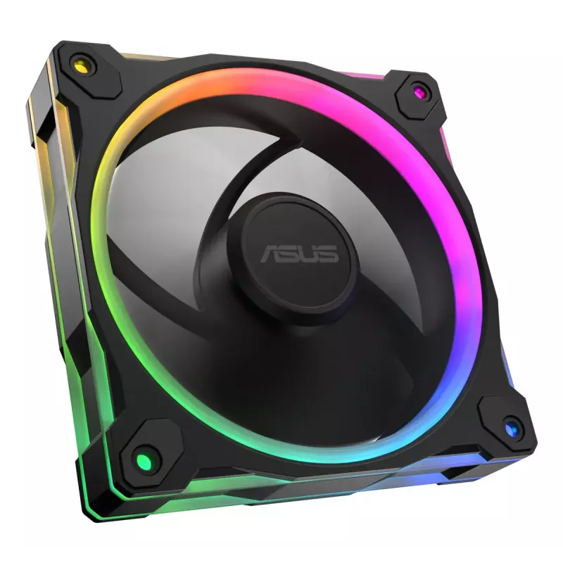 Ventilators ASUS Prime MR120 ARGB melns 120 mm slīdgultnis PWM 1600 RPM 58 CFM