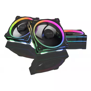 Ventilators ASUS Prime MR120 ARGB melns 120 mm slīdgultnis PWM 1600 RPM 58 CFM