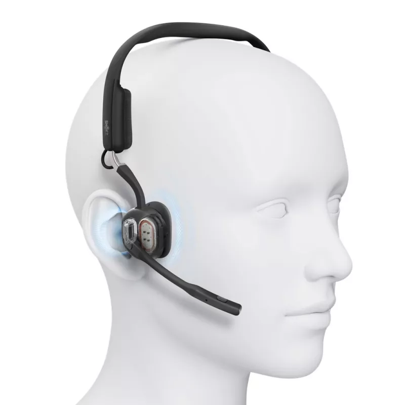 SHOKZ OpenMeet bezvadu Bluetooth kaulu vadīšanas videokonferenču austiņas