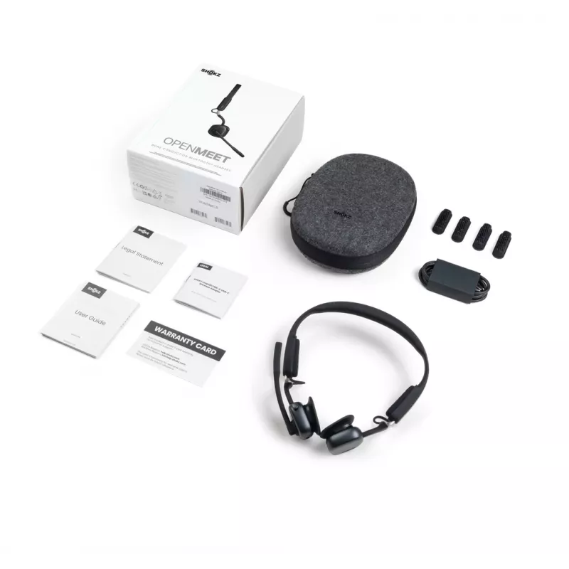 SHOKZ OpenMeet bezvadu Bluetooth kaulu vadīšanas videokonferenču austiņas