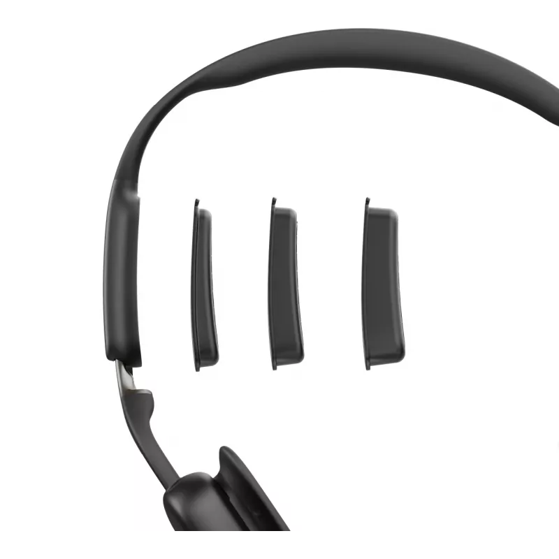 SHOKZ OpenMeet UC bezvadu Bluetooth kaulu vadošās videokonferenču austiņas ar USB-A adapteri