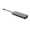 USB Type-C centrmezgls TRUST 25672 — HDMI, RJ-45, USB 3.2 Gen 1 Type-A/Type-C, SD/MicroSD, pelēks