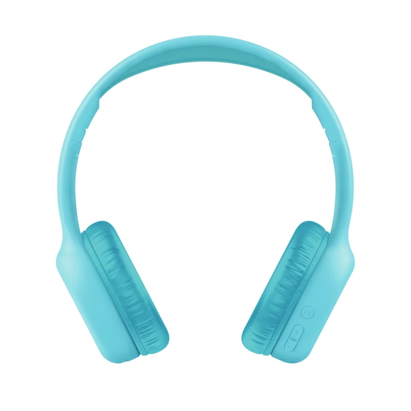 Austiņas TRUST Nouna binaurālās Bluetooth/USB-C vadu un bezvadu, salokāmas, bērniem, zilā krāsā, 4 cm draiveri