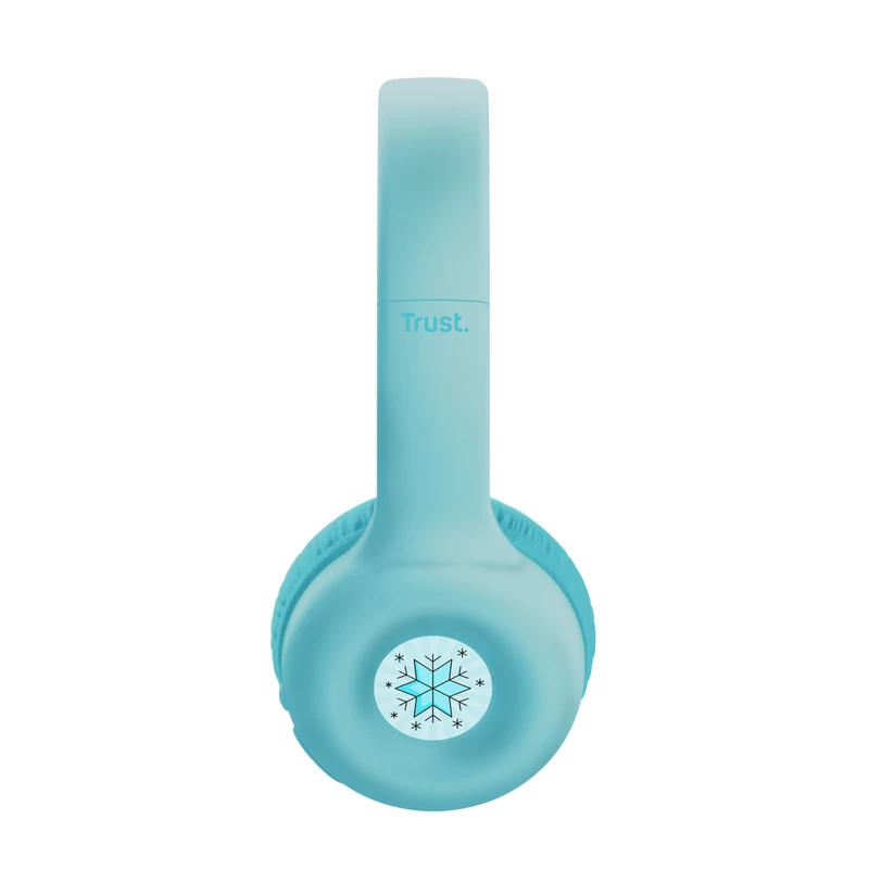 Austiņas TRUST Nouna binaurālās Bluetooth/USB-C vadu un bezvadu, salokāmas, bērniem, zilā krāsā, 4 cm draiveri