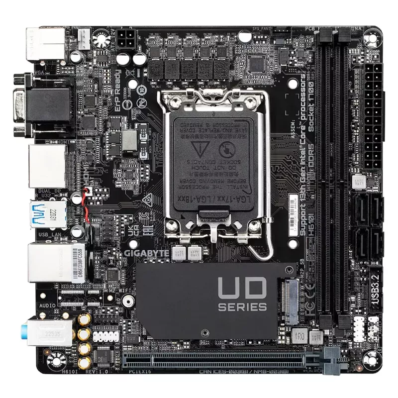Mātesplate GIGABYTE H610I, Intel H610, LGA 1700, Mini-ITX
