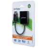 Manhattan DisplayPort 1.2 uz 2 portu DisplayPort 1.2 sadalītājs-hubs ar MST, 4K@30Hz, barošana caur USB-A, video sienas funkcija, melns, MST = vairāku straumju transportēšana, 3 gadu garantija