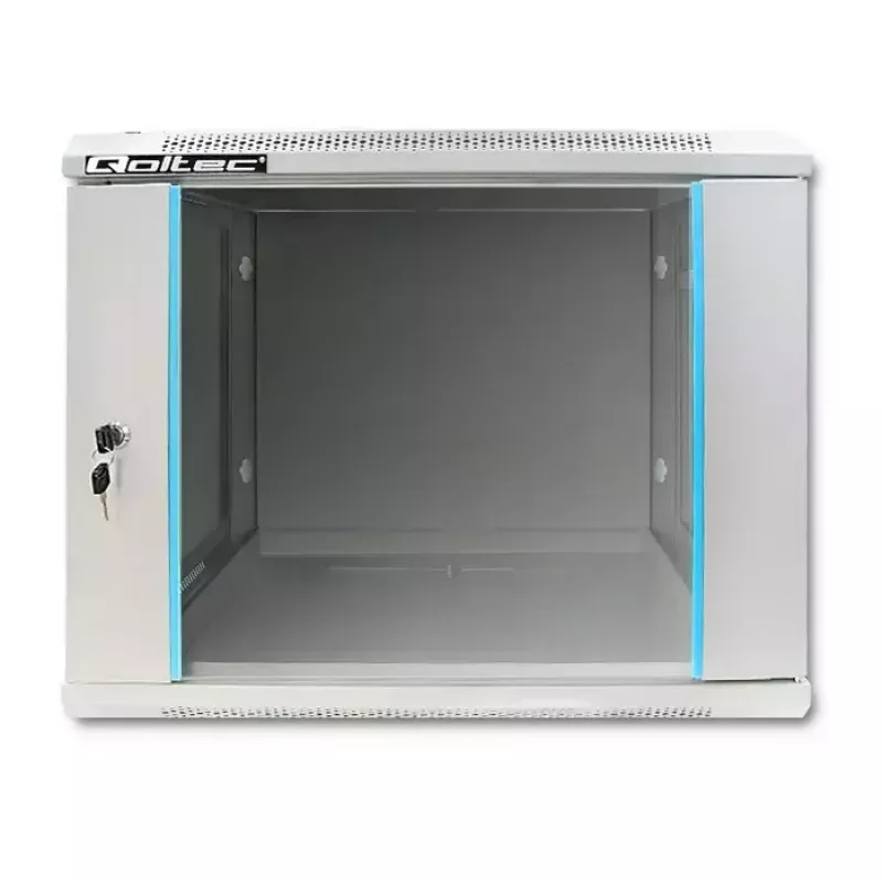 19 collu plauktu skapis QOLTEC 9U modelis 54484, izmēri 600x500x450 mm