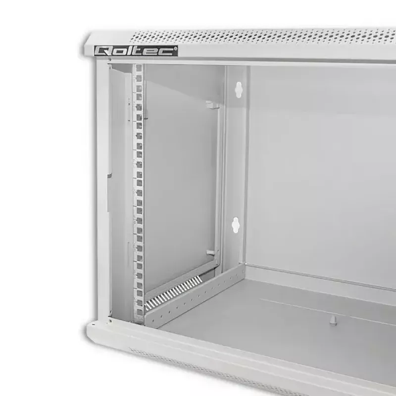 19 collu plauktu skapis QOLTEC 9U modelis 54484, izmēri 600x500x450 mm