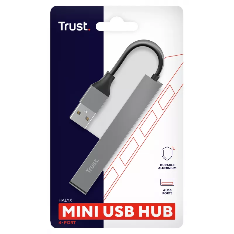 Trust Halyx USB 2.0 480 Mbit/s Alumīnija