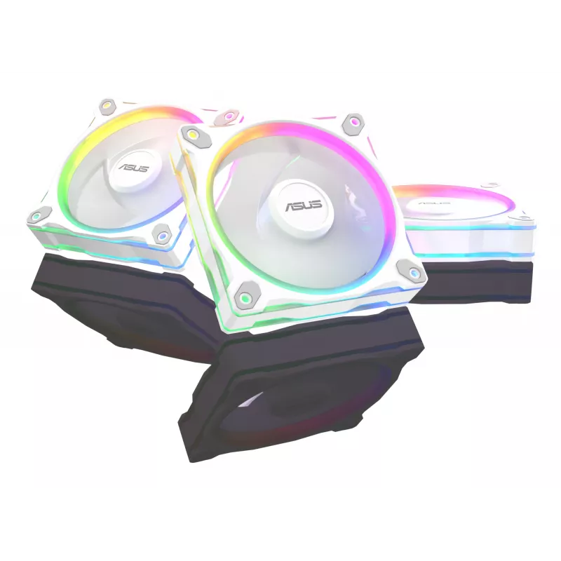 Korpusa ventilators ASUS Prime MR120 ARGB balta 120 mm, 1600 RPM, PWM, Sleeve bearing, 58 CFM