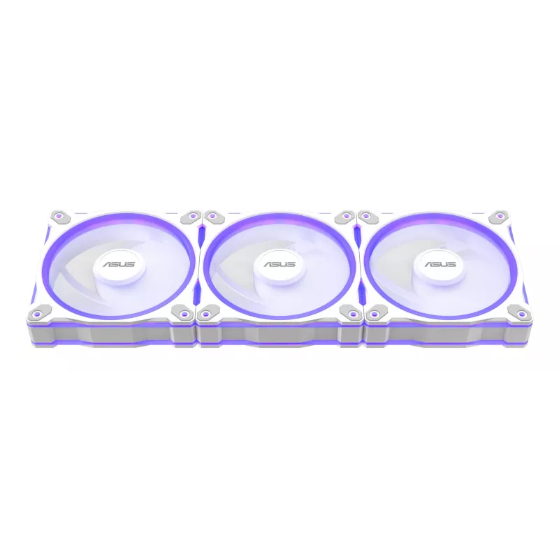 Korpusa ventilators ASUS Prime MR120 ARGB balta 120 mm, 1600 RPM, PWM, Sleeve bearing, 58 CFM