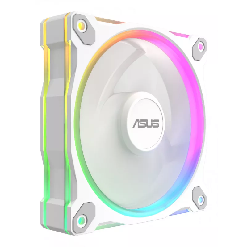 Korpusa ventilators ASUS Prime MR120 ARGB balta 120 mm, 1600 RPM, PWM, Sleeve bearing, 58 CFM
