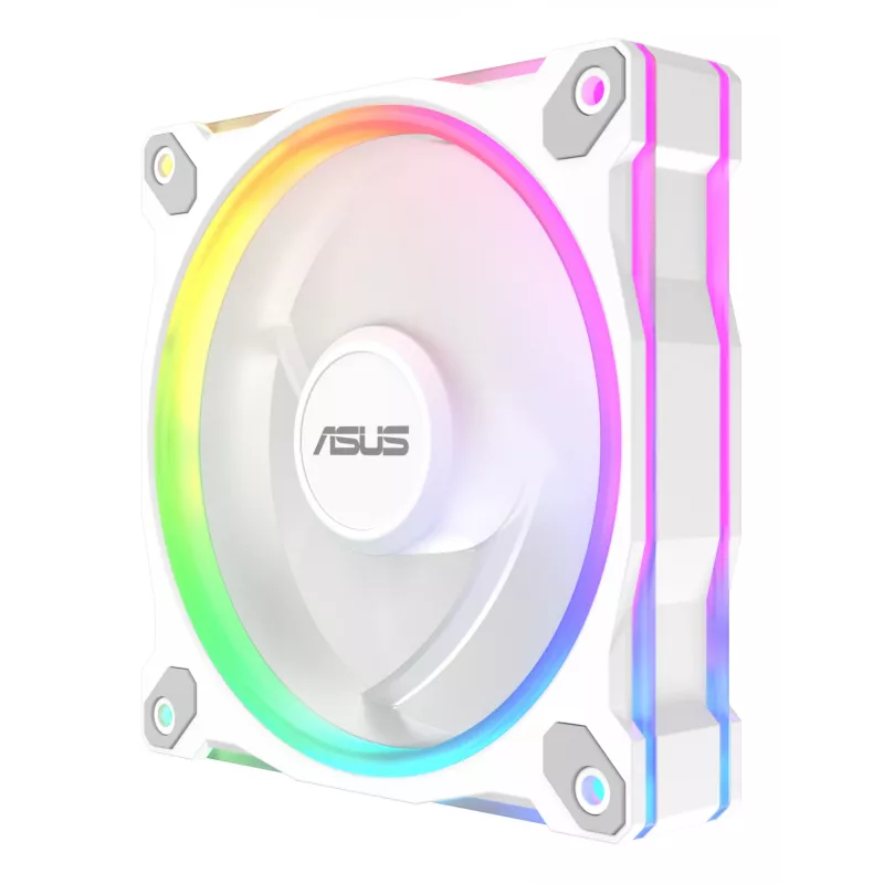 Korpusa ventilators ASUS Prime MR120 ARGB balta 120 mm, 1600 RPM, PWM, Sleeve bearing, 58 CFM
