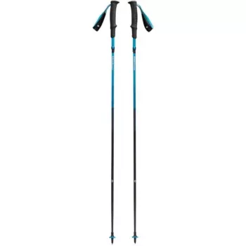 Pārgājienu nūjas Melns Diamond Distance Carbon Z — oglekļa salokāmās nūjas, 110 cm, 3 segmentu, 264 g