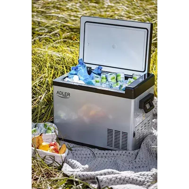 Sal dēļa saldētava Adler AD 8081 — 40 L tilpums, balta, brīvi stāvoša, trokšņa līmenis 40 dB