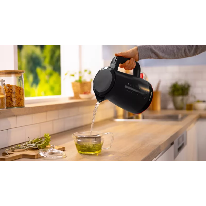 Elektriskā tējkanna Bosch MyMoment TWK3M123 — 1,7 L, 2400 W, melna