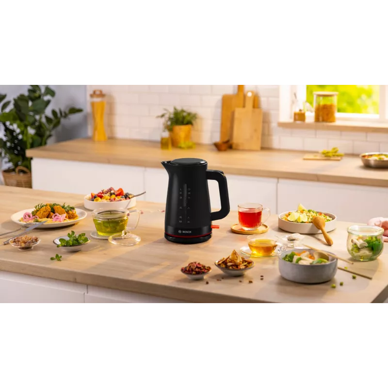 Elektriskā tējkanna Bosch MyMoment TWK3M123 — 1,7 L, 2400 W, melna