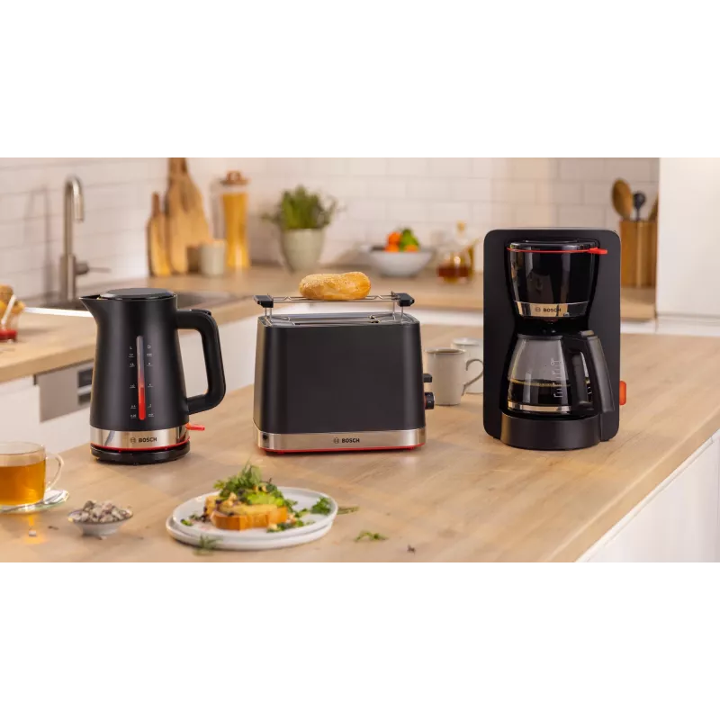 Elektriskā tējkanna Bosch MyMoment TWK3M123 — 1,7 L, 2400 W, melna