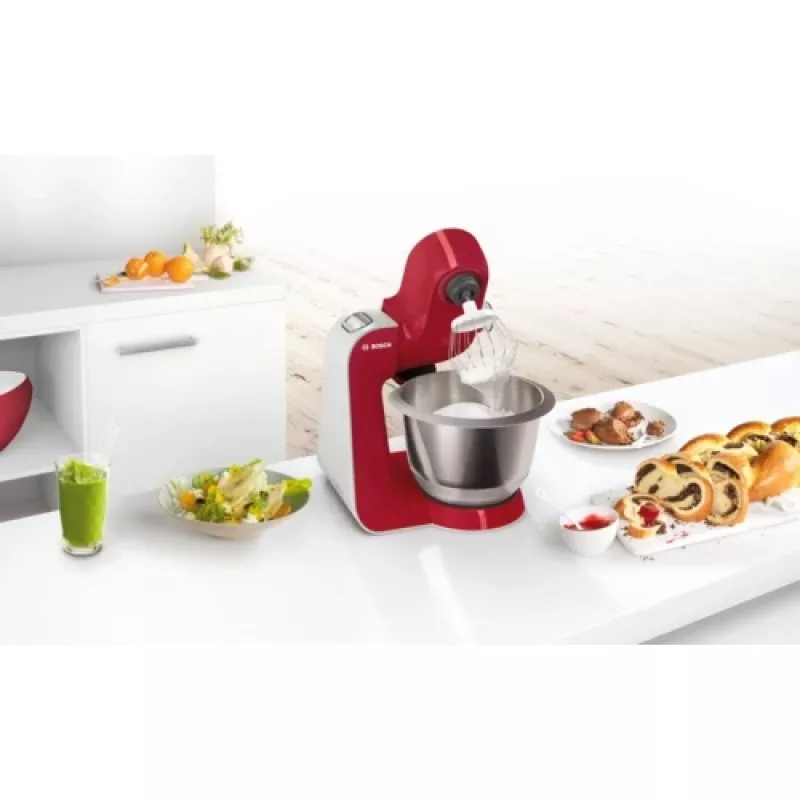 Bosch MUM58720 virtuves kombains 1000 W 3.9 L Pelēks, Sarkans, nerūsējošais tērauds